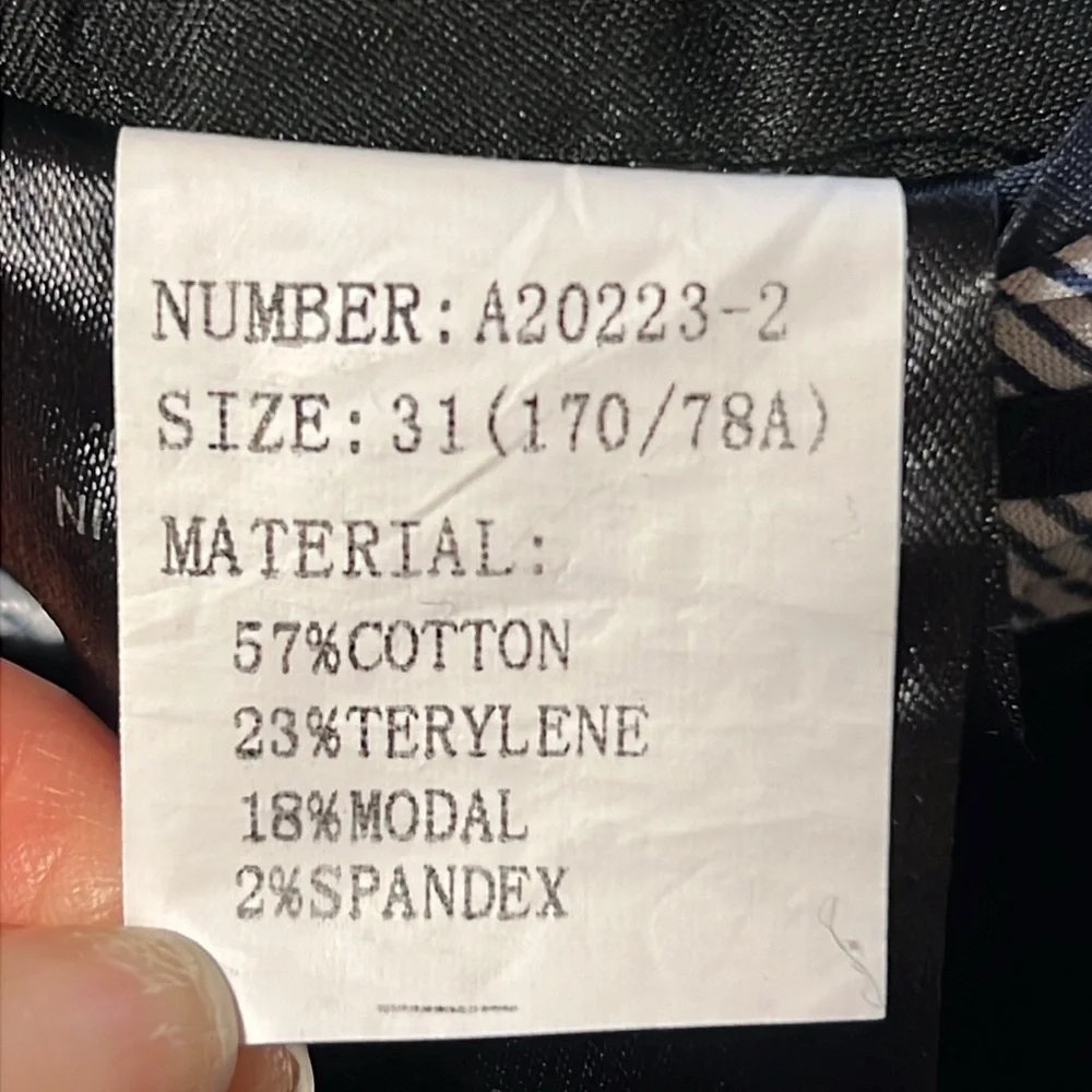 Men’s Ermenegildo Z Zenga Black Dress Pants 31 NWT